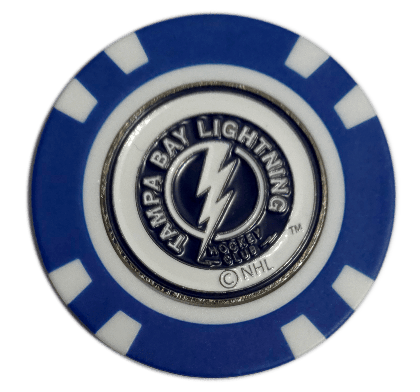 Officially Licensed Tampa Bay Lightning Poker Chip Golf Ball Marker