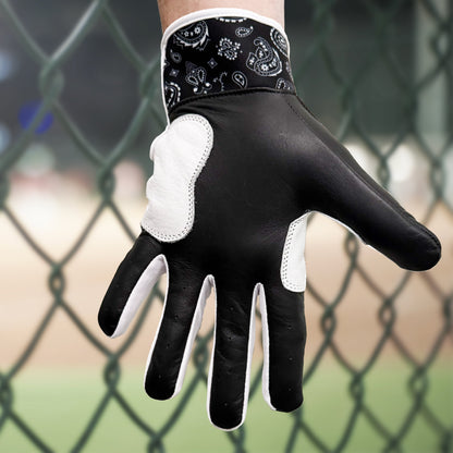 RAD Batting Gloves - Bandana (Black/White)