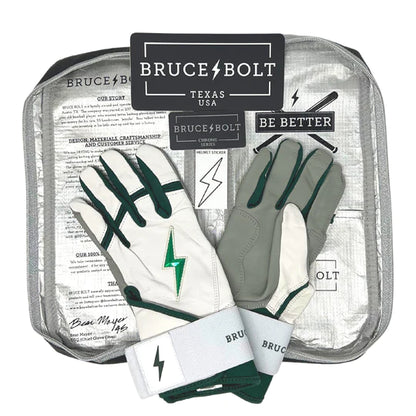 Bruce Bolt Premium Pro Chrome Series Long Cuff Batting Gloves