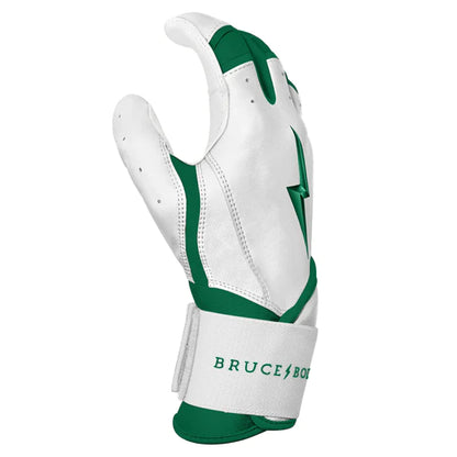 Bruce Bolt Premium Pro Chrome Series Long Cuff Batting Gloves