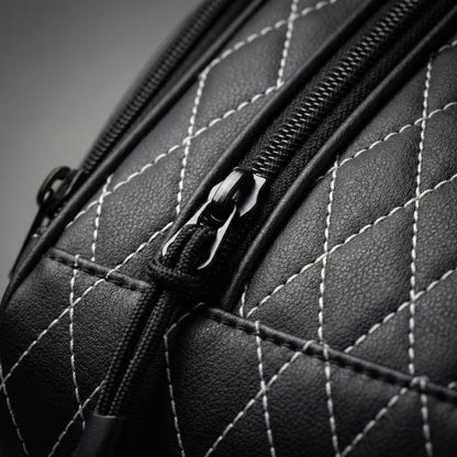 Premium Golf Shoe Bag – Vented Synthetic Leather Shoe Storage