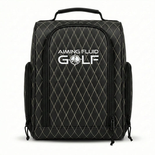 Premium Golf Shoe Bag – Vented Synthetic Leather Shoe Storage