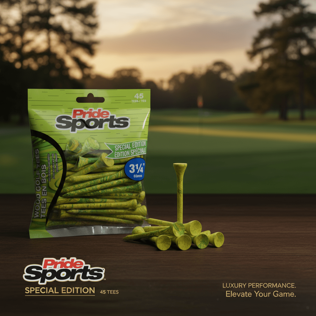 Pride Sports Paint Splatter Wood Golf Tees – Colorful 45-Pack