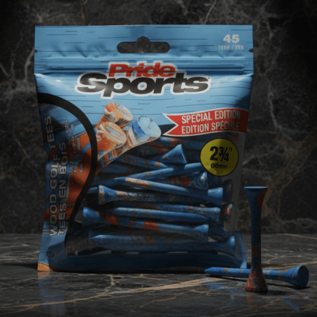 Pride Sports Paint Splatter Wood Golf Tees – Colorful 45-Pack