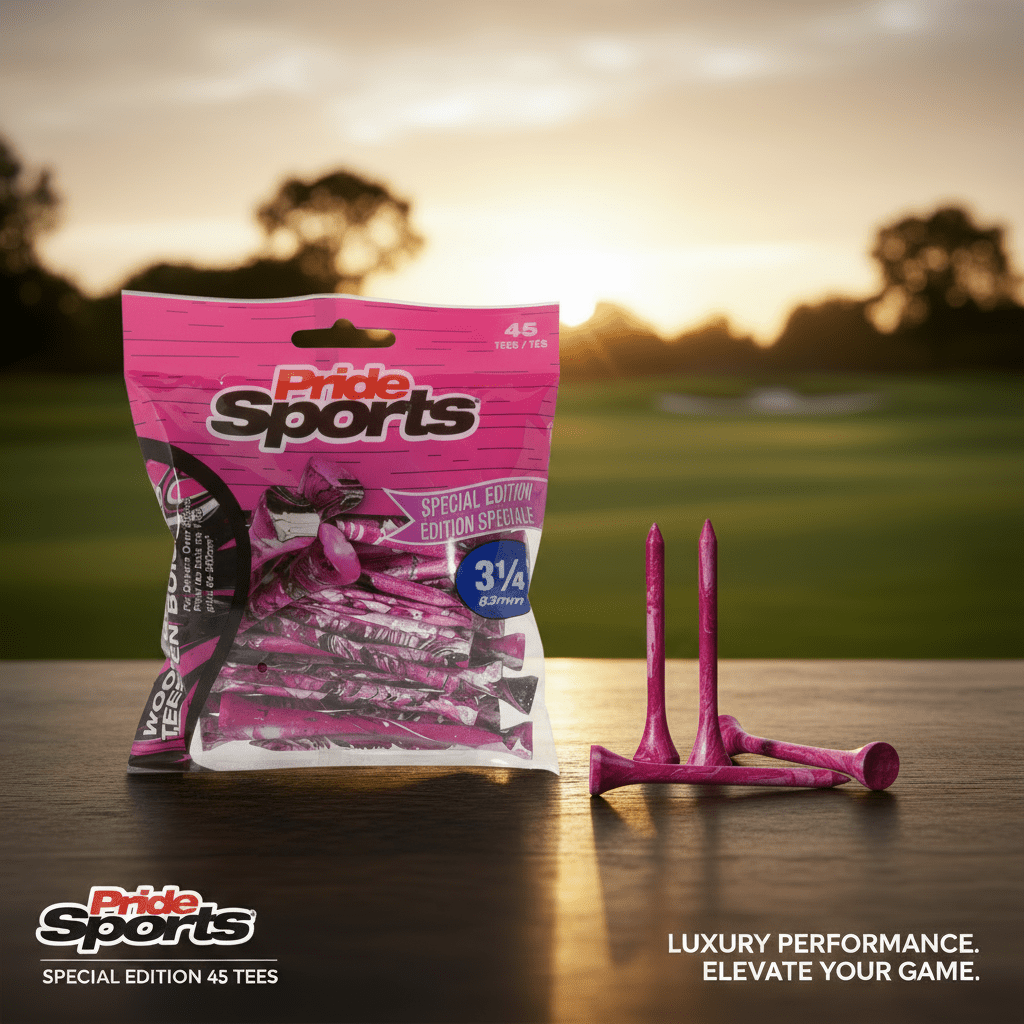 Pride Sports Paint Splatter Wood Golf Tees – Colorful 45-Pack