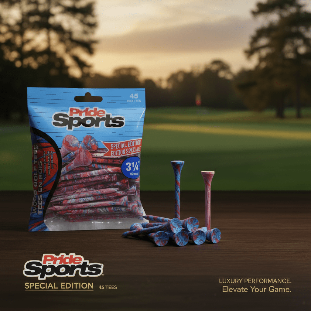 Pride Sports Paint Splatter Wood Golf Tees – Colorful 45-Pack