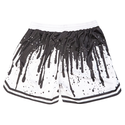 Soldier Tank Baseball Shorts White Black