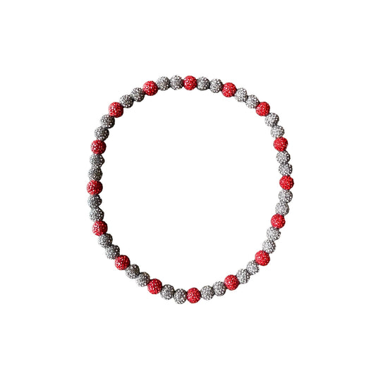 RAD - Bling Bead Necklace (Red/Grey)