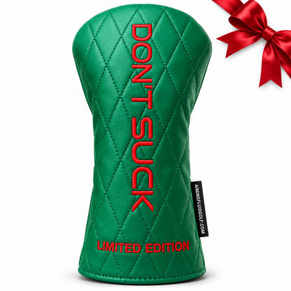 DON'T SUCK™ Reserve — Poinsettia Driver Headcover (Emerald Green, 460cc)