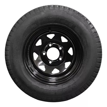 (Set of 4) Antego Tire and Wheel 175/80D13 Highway Terrain Trailer Tire & Wheel – 13.0-Inch Pre-Mounted Rim, 6-Ply-Ply Build, Perfect for Utility & Cargo Use | A130454510096206ST17580D13-B4