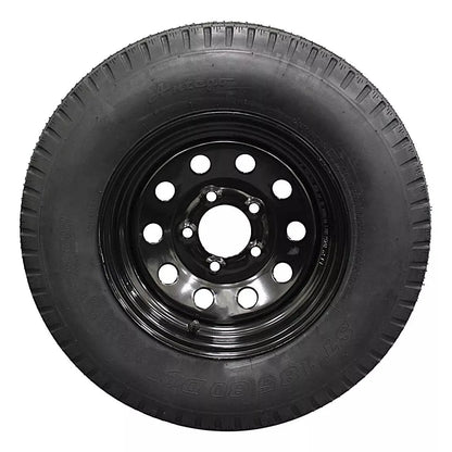 Antego ST185/80D13 Bias Trailer Tire & Black Modular Wheel Assembly, 6 Ply, Single