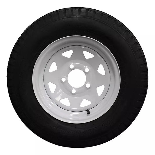 (Set of 4) Antego Tire and Wheel 175/80D13 Highway Terrain Trailer Tire & Wheel – 13.0-Inch Pre-Mounted Rim, 6-Ply-Ply Build, Perfect for Utility & Cargo Use | A130454510116206ST17580D13-B4