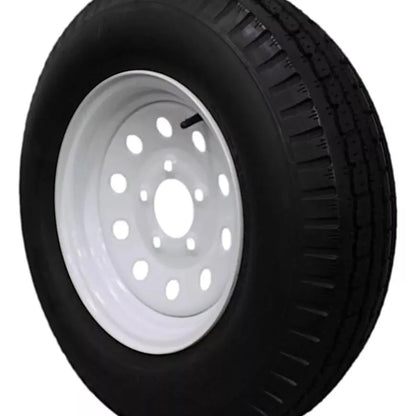 Antego ST185/80D13 Bias Trailer Tire & White Modular Wheel Assemblies, 6 Ply, 2-Pack