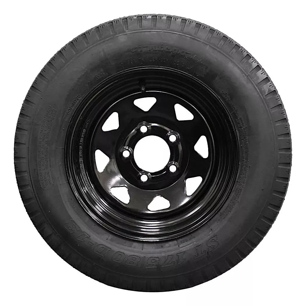 (Single Assembly) Antego Tire and Wheel 175/80D13 Trailer Tire – Reinforced 6-Ply-Ply Design, 13.0-Inch Rim – Built for Long-Distance Hauling & Stability | A130454510096206ST17580D13
