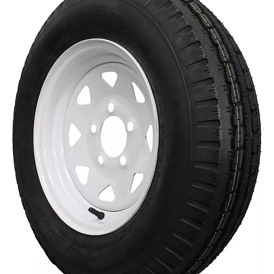 (Set of 4) Antego Tire and Wheel 175/80D13 Highway Terrain Trailer Tire & Wheel – 13.0-Inch Pre-Mounted Rim, 6-Ply-Ply Build, Perfect for Utility & Cargo Use | A130454510116206ST17580D13-B4