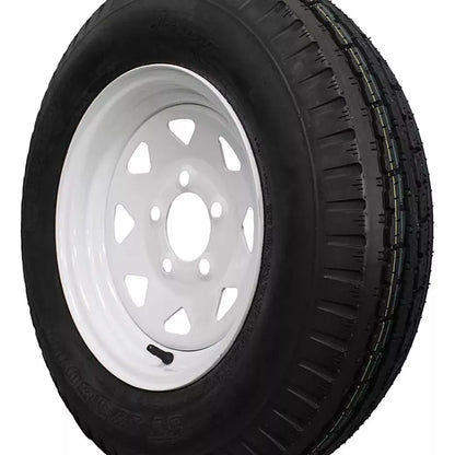 (Set of 4) Antego Tire and Wheel 175/80D13 Highway Terrain Trailer Tire & Wheel – 13.0-Inch Pre-Mounted Rim, 6-Ply-Ply Build, Perfect for Utility & Cargo Use | A130454510116206ST17580D13-B4