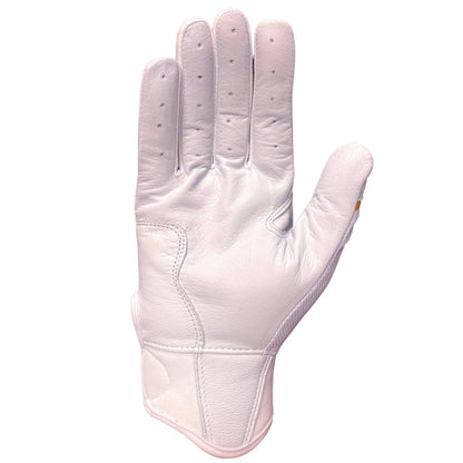 Sting Squad Batting Gloves - White & Gold Chrome