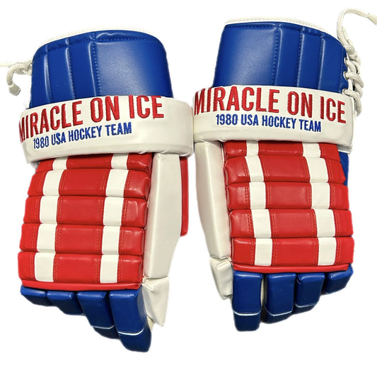 1980 USA Hockey Miracle on Ice Hockey Team Replica Glove Pair. Back in stock 4-15-26