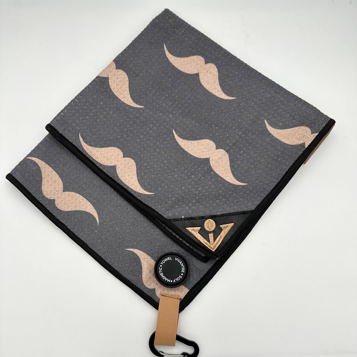 Urban Gent | Mustache Patterned Magnetic Golf Towel