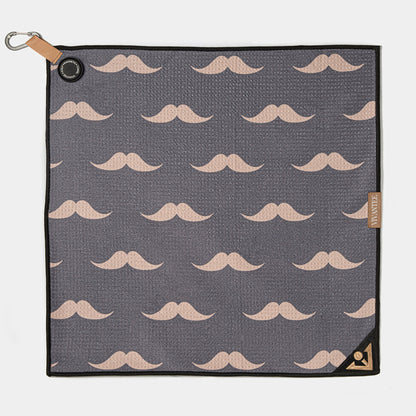 Urban Gent | Mustache Patterned Magnetic Golf Towel