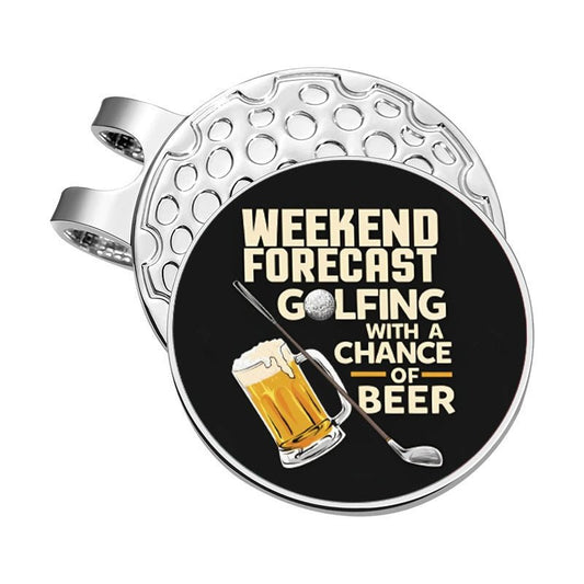 Weekend Forecast Golf Ball Marker Clip