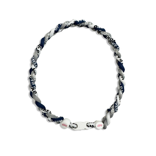 RAD - 18" Braided Rope Necklace (Grey/White/Navy)