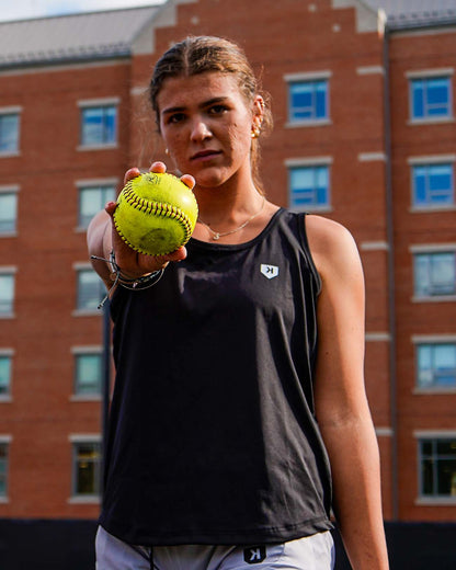 Women's Softball Black Tank Top