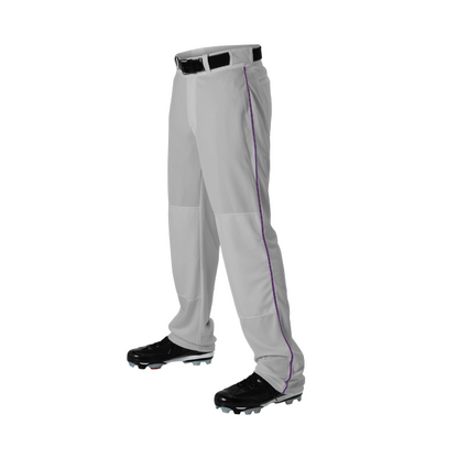 Alleson Piped Adult Baseball Pant w/Adjustable Velcro Hem
