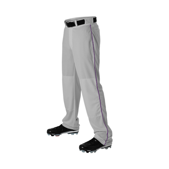 Alleson Adult Baseball Pant w/Piping - Adjustable Velcro Hem