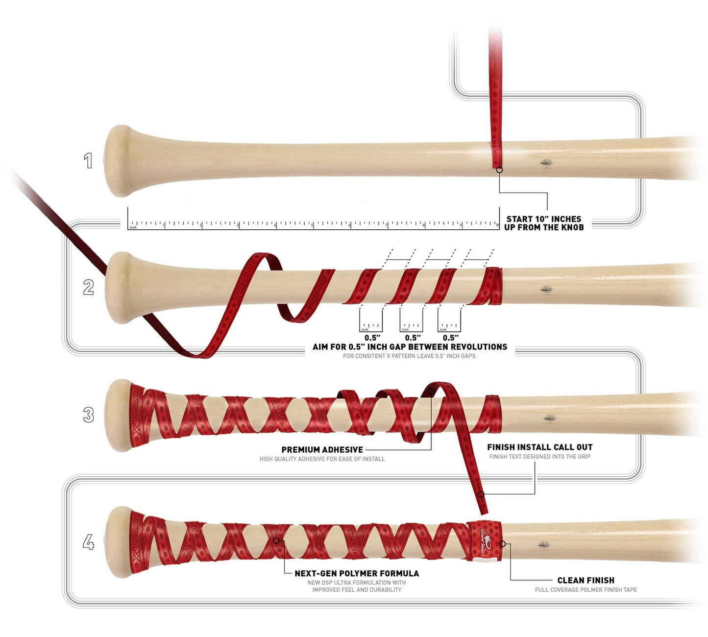 Lizard Skins DSP Ultra X Bat Grip DSPUXB