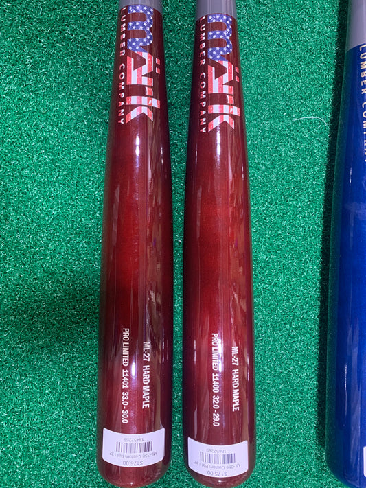 Mark Lumber ML27 Hard Maple  Pro Limited 11401 Hard Maple Custom Bat