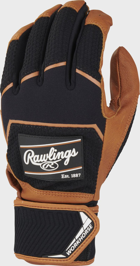 Rawlings 2022 Adult Workhorse Compression Strap Batting Gloves: WHC2BG