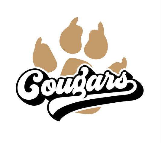 Cougars Paw SVG Digital Download