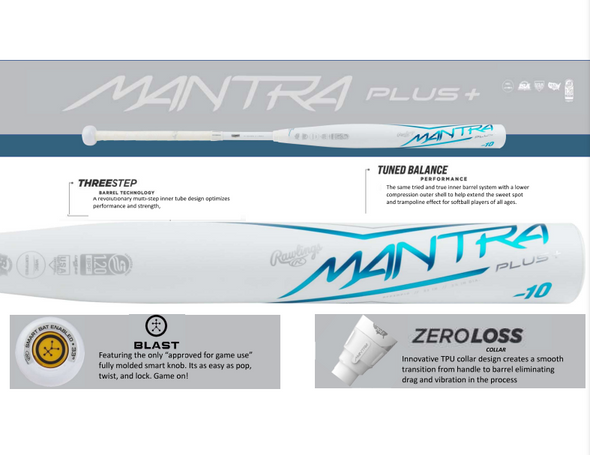 Rawlings 2023 Mantra+ Fastpitch Softball Bat: RFP3MP